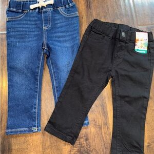 NWT OshKosh B'gosh Blue and Black Kids Jeans Set